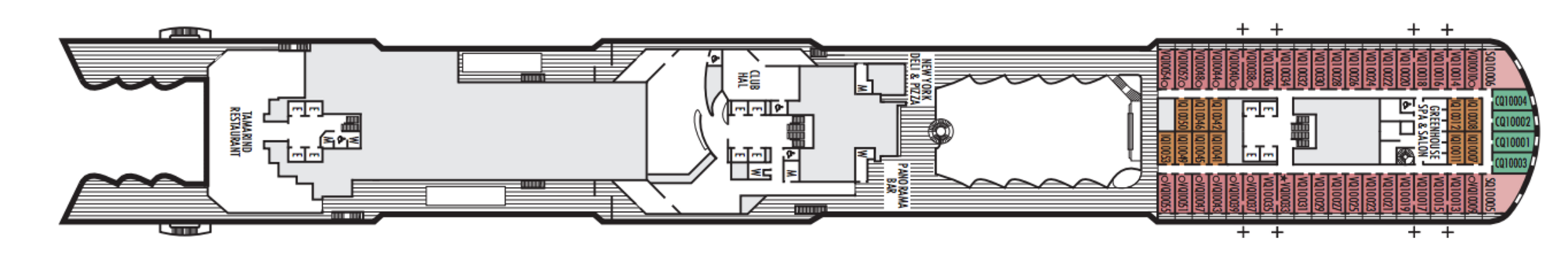 Deck 10 - Panorama Deck plan